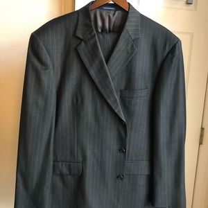 Stafford dark grey pinstripe suit